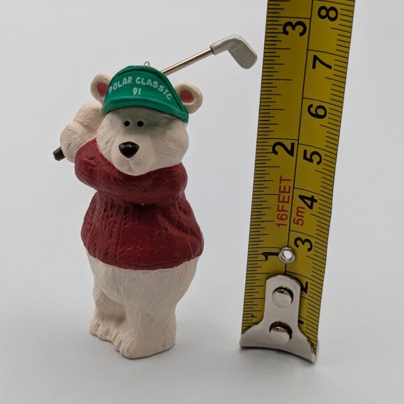 Hallmark Keepsake Polar Classic 1991, Vintage Polar Bear Golf Christmas Ornament - Picture 5 of 6